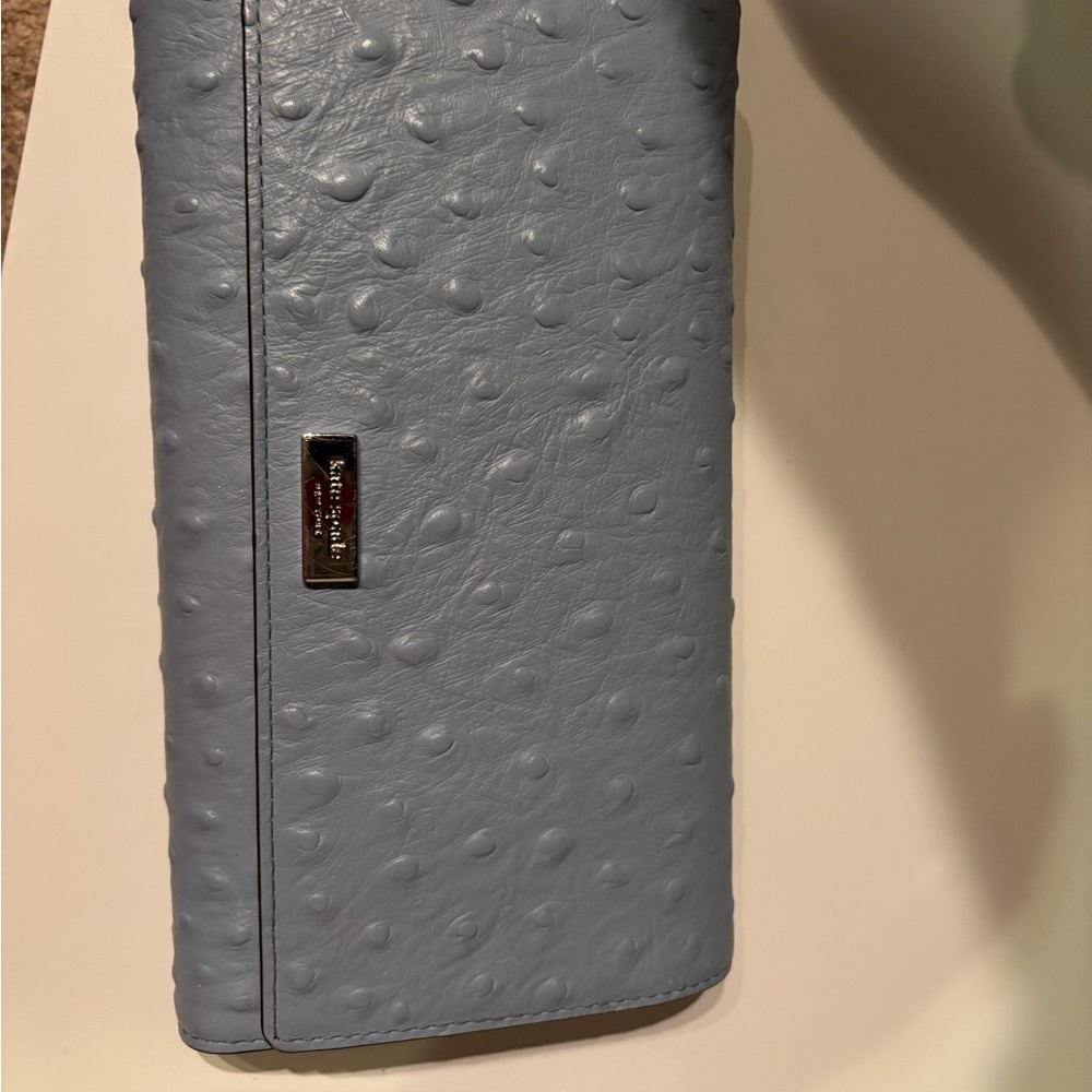 Kate Spade Blue Ostrich Clutch